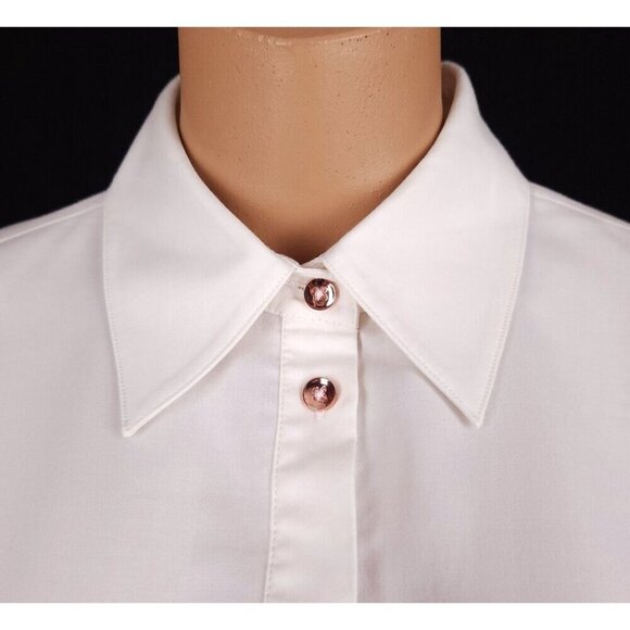 Kit and Ace 1/2 Button Wide Fit Pullover Tunic Size 4 Womens Off-White - Picture 2 of 9